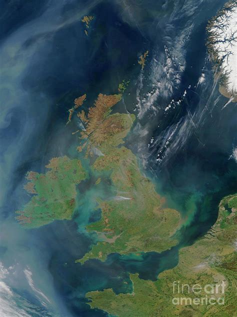 Great Britain And Ireland From Space Photograph By Atlas Photo Archive