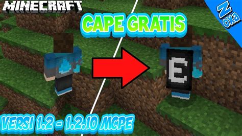 Mcpe Tutorial Cara Mendapatkan Cape Gratis Di Mcpe 12 1210 Youtube