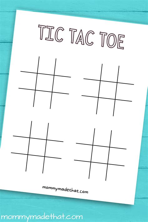 Printable Tic Tac Toe Boards Free Printable Templates