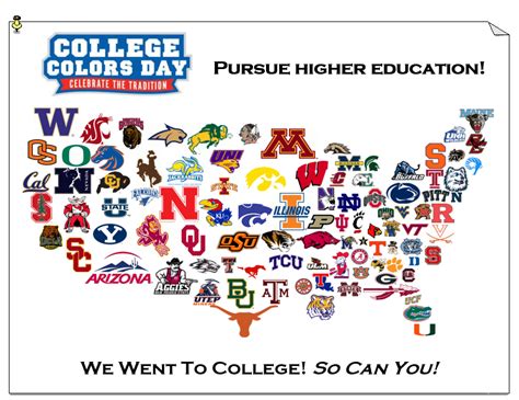 College Colors Day Flyer Activities And Graduation Cap Template