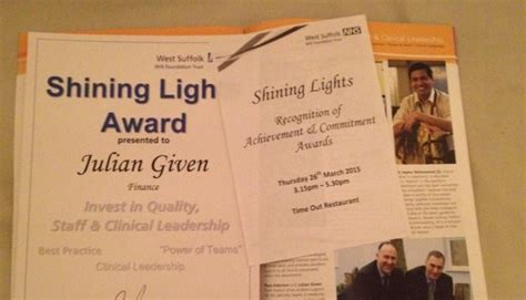 West Suffolk Ft Shining Lights Award