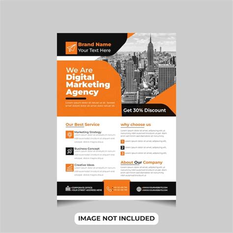 Premium Vector Creative Modern Digital Marketing Agency Flyer Or