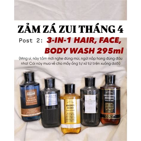 bbw kath mùi GEL TẮM GỘI RỬA MẶT IN cho nam ml Bath Body Works Shopee Việt Nam