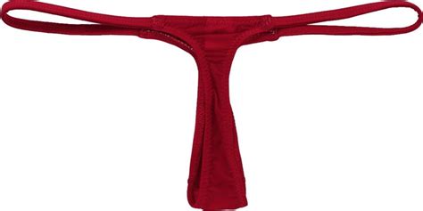 Freebily Women S Lingerie Extreme Stretch Micro Thong G String Low Rise Panties Red Xl Waist