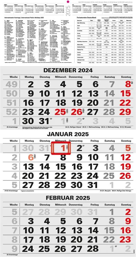 Tobja Monatskalender Wandkalender Mit Schieber Anthrazit