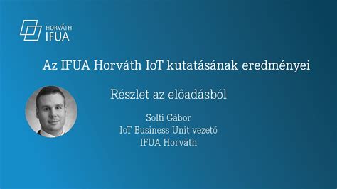 Iot Bevezetések Jó Gyakorlata Részlet Az Előadásból Ifua Data