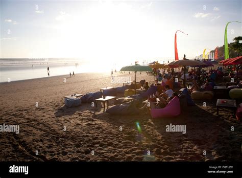 Sunset at Seminyak Beach, Seminyak, Bali, Indonesia Stock Photo - Alamy