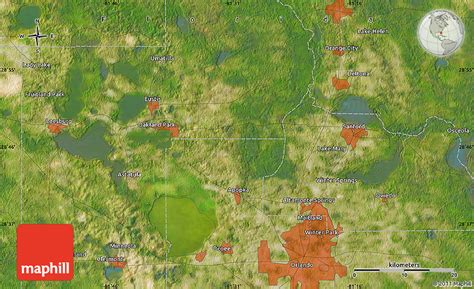 Satellite Map of the Area around 28° 47' 8" N, 81° 31' 30" W