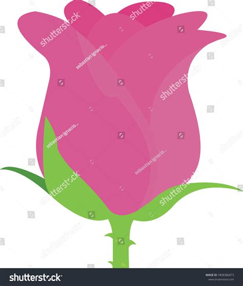 Vector Illustration Emoticon Rose Stock Vector Royalty Free 1808386873