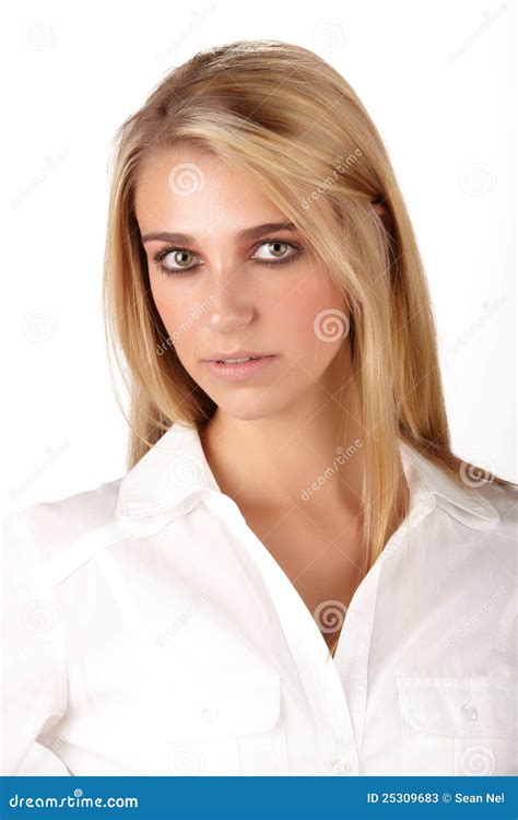 Schöne blonde Frau stockbild Bild von frech blond haut 25309683