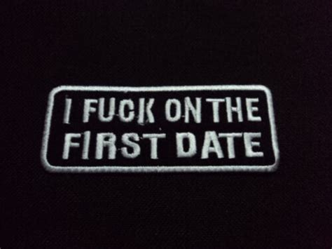 I Fuck On The First Date Embroidery Iron On Patches Pcs Great Deal Rock Punk Hippie Biker