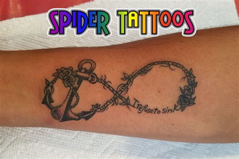 Infinity Anchor Tattoo By Spider Instagram Spidertattoostudio