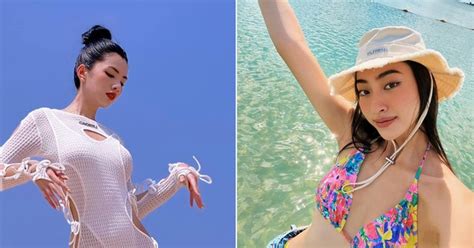 Cẩm Đan diện váy đục lỗ lạ mắt khoe dáng sexy Lương Thuỳ Linh nóng bỏng với bikini