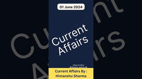 Current Affairs June Currentaffairs Dailycurrentaffairs