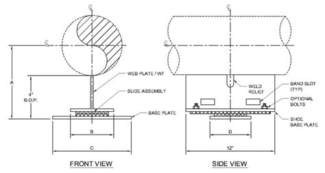 field weld pipe supports shoes guides piping tech
