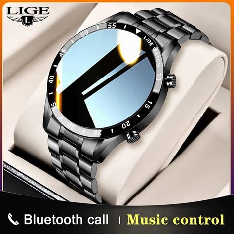 Lige 2021 New Smart Watch Men Full Touch Screen Sports Fitness Watch Ip67 Waterproof Bluetooth