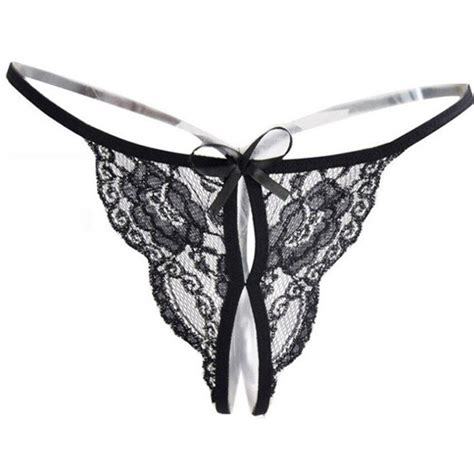 Sexy Dessous Damenunterwäsche G String Damenhöschen Tanga für Sex Spitze ouvert Offener Schritt