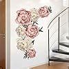 Amazon Flowers Wall Sticker Peony Rose Outivity Waterproof Pvc