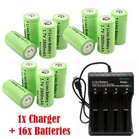 Battery Mah Cr A Rechargeable V Li Ion Cell Batteries