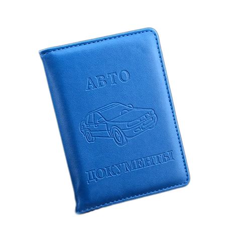 pu leather Russian men drivers license wallet women registration ...
