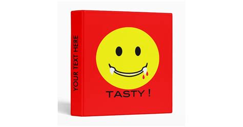 Tasty Smiley Face Binder Zazzle