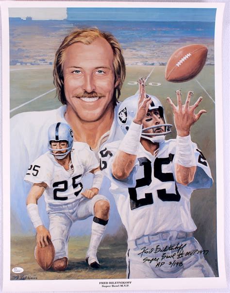 Fred Biletnikoff Signed Raiders 19x25 Lithograph Inscribed "Super Bowl ...