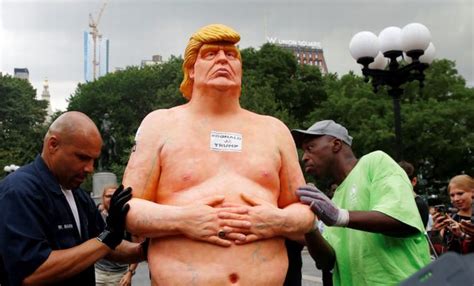 Naked Trump Statue To Be Auctioned To Fund Immigrantion Forum Rediff India News