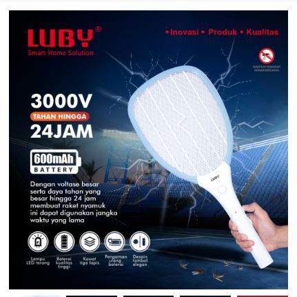 Jual TERBARU COD Luby Raket Nyamuk L 3883 Electric Swatter Pembasmi