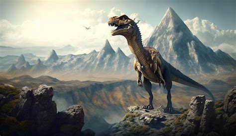 Premium AI Image | Tyrannosaurus rex scene The hunting grounds of a ...