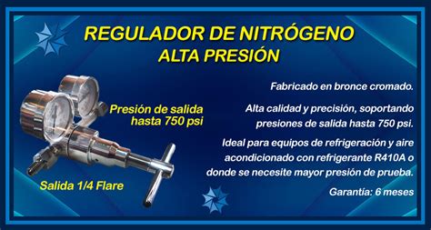 REGULADOR DE NITRO ALTA PRESION A PISTON 750psi JENNER GLOBAL