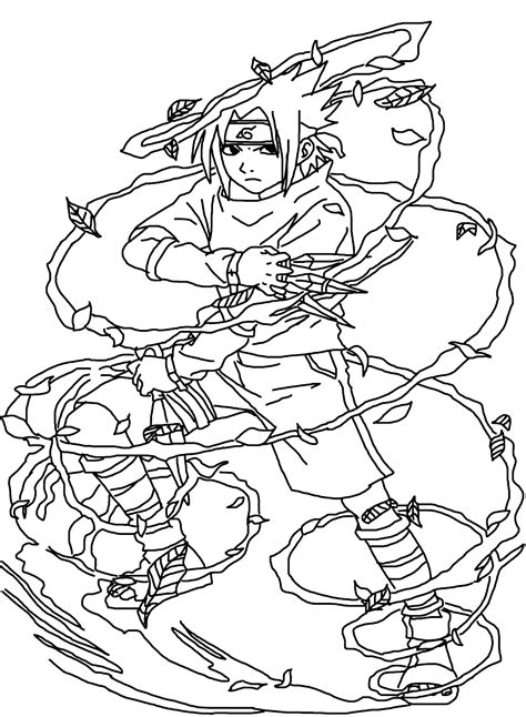 32 Coloriages Sasuke ColoringPagesOnly