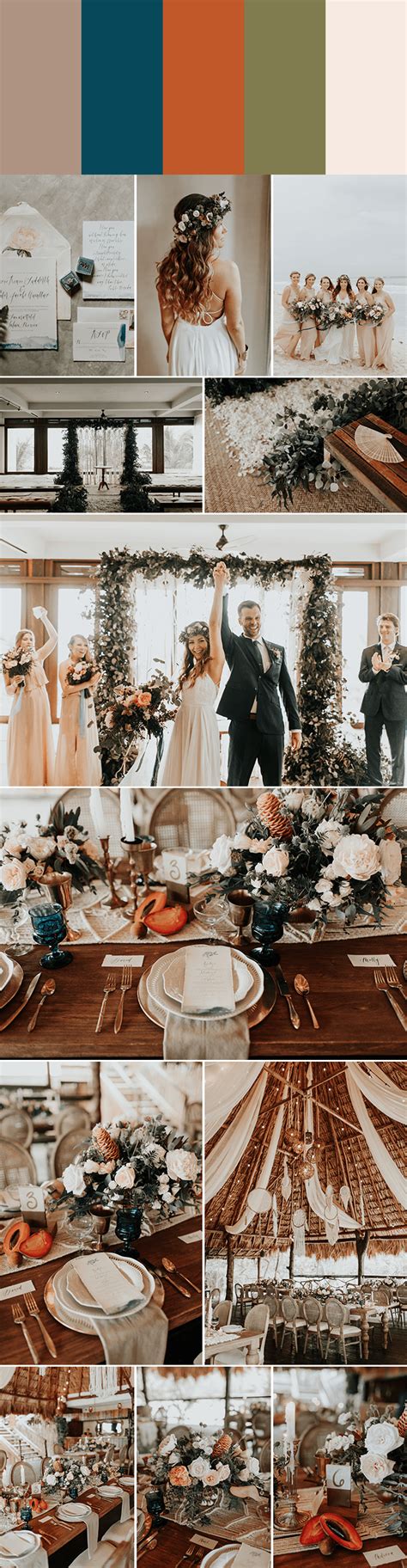 10 Chic Rustic Bohemian Wedding Color Palettes We Love Atelier Yuwa