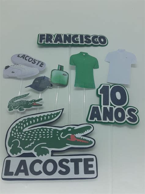 Topo De Bolo Lacoste Personalizado Parcelamento Sem Juros