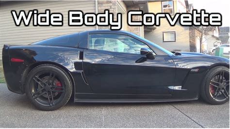 Wide Booty Z06 Quarter Panels On Base C6 Corvette Youtube