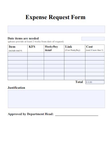 Expense Request Form Template Prntbl Concejomunicipaldechinu Gov Co