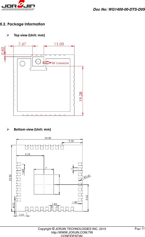 Jorjin Technologies WG1400 00 Wireless Module User Manual WG1400 00 DTS