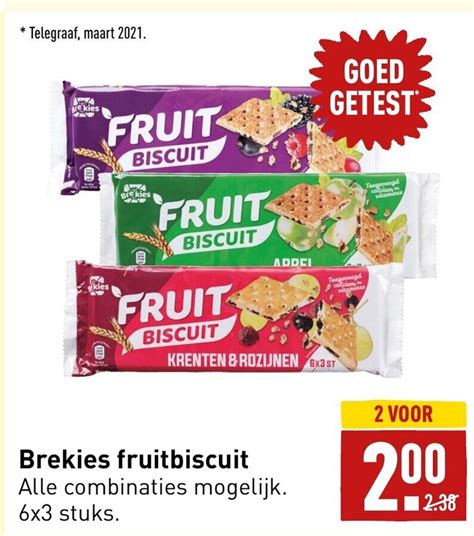 Brekies Fruitbiscuit 6x3 Stuks Aanbieding Bij ALDI