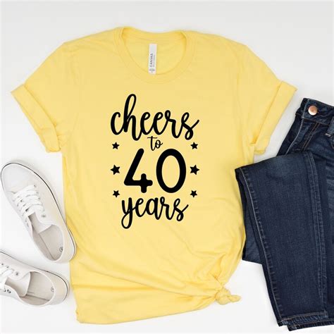 Cheers To 40 Years Svg 40th Birthday Svg Fourty Birthday Etsy