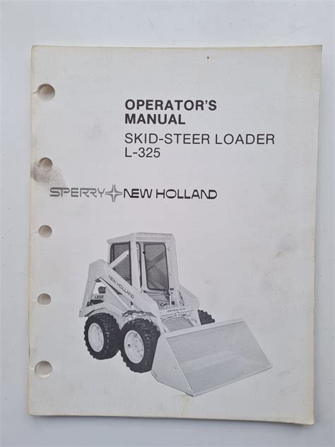 New Holland L325 Skid Steer Loader Operators Manual - SPS Parts