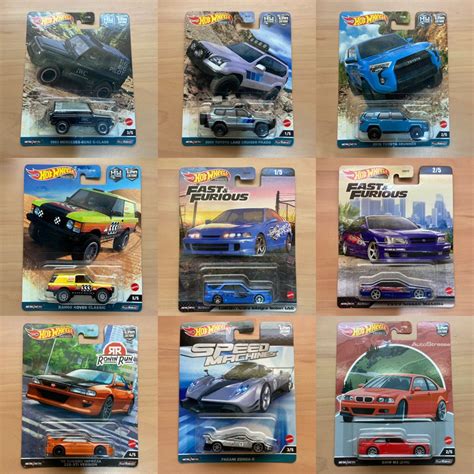 Assorted Hot Wheels Premium Toyota Runner Land Cruiser Subaru Impreza B Mercedes Benz G