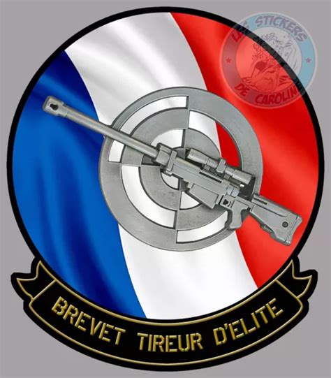 Sticker Armee Francaise Brevet Tireur D Elite Insigne Militaire Logo