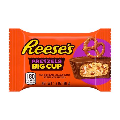 Reese S Big Cup Milk Chocolate Peanut Butter Stuffed With Pretzels