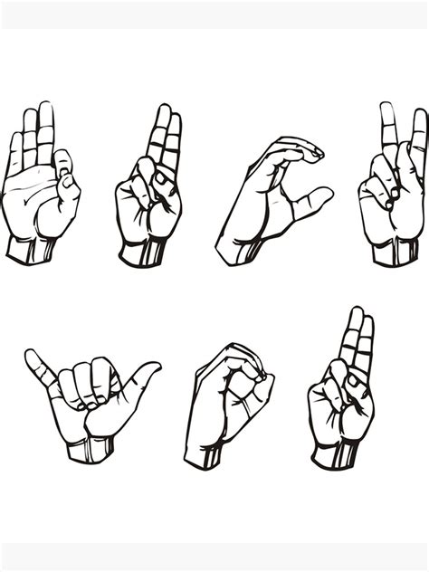 Funny Fuck You In Sign Language Rude Poster For Sale By DalotNOaf Redbubble
