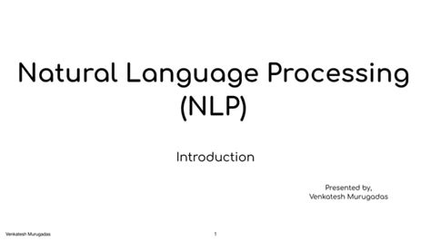 Introduction To Natural Language Processing Nlp Ppt