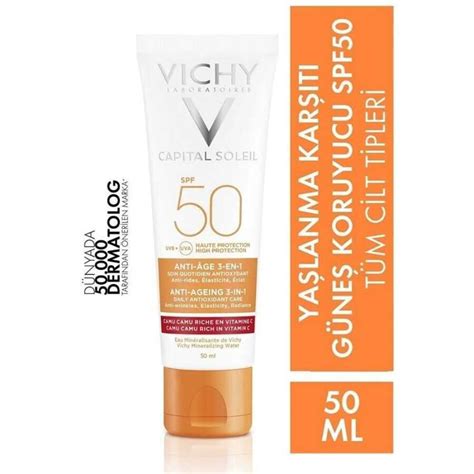 Capital Soleil SPF 50 Anti Aging 3-in-1 Güneş Kremi 50 ml Güneş ...