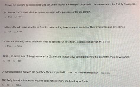 Solved Answer The Following Questions Regarding Sex Chegg
