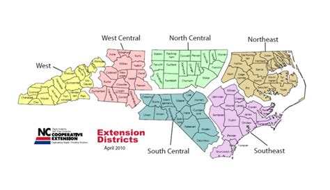 Extension Districts Of North Carolina Adapted From North Carolina