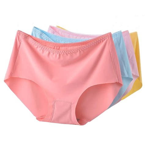 Buy S Xxl Womens Sexy Panties Ice Silk Briefs Comfort