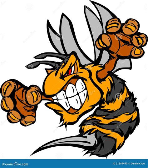 Graphic Image of a Wasp or Yellowjacket Stock Vector - Illustration of