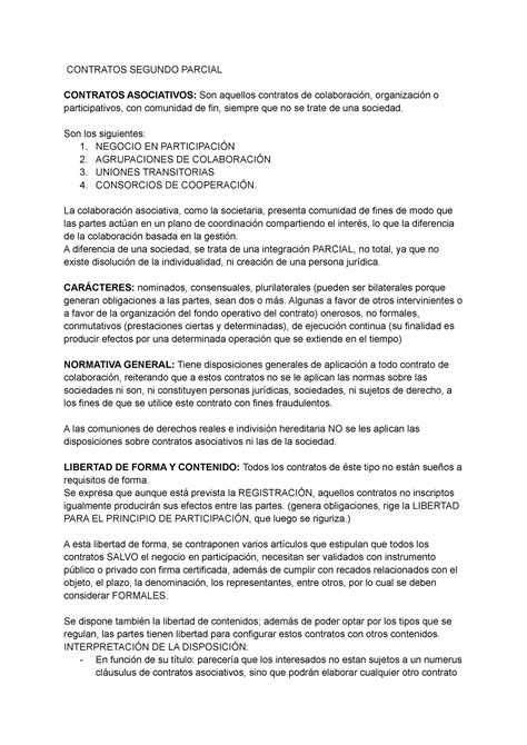 Resumen Del Segundo Parcial Contratos Parte Especial Contratos